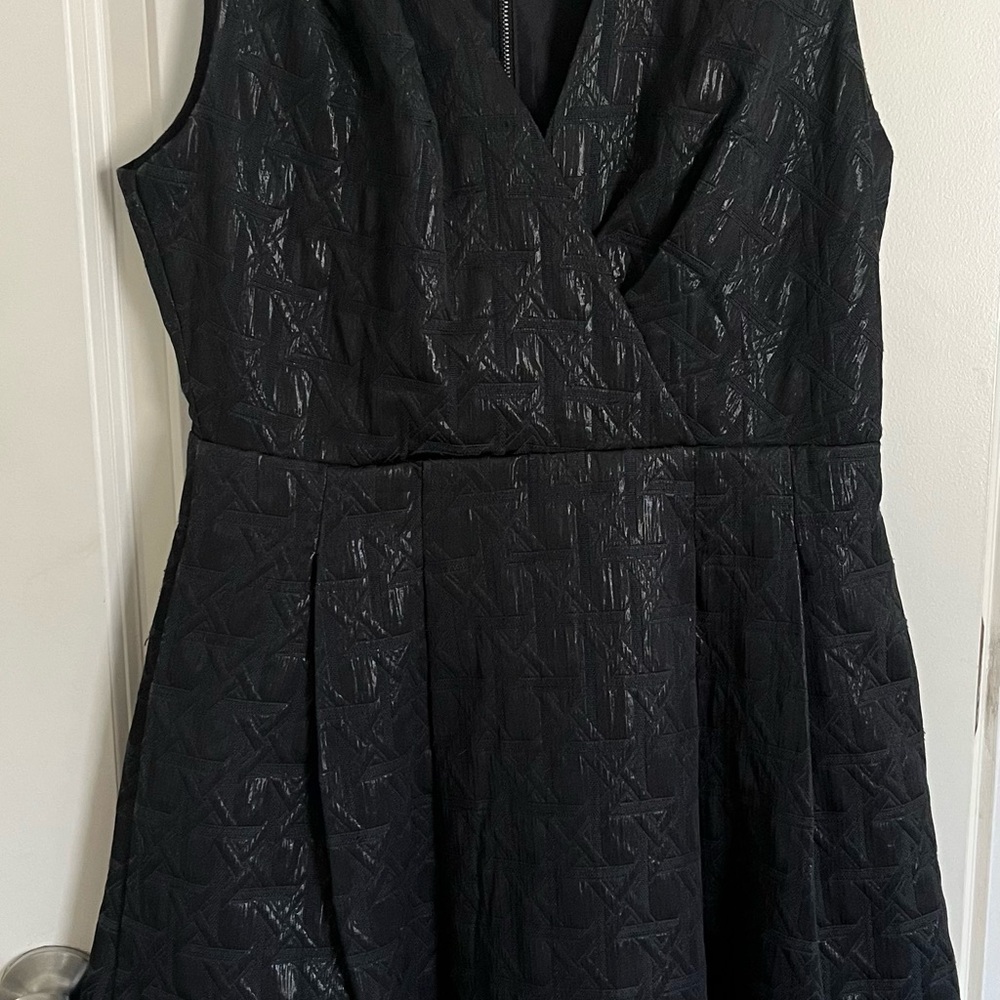 Kirna Zabete Black Textured Mini Dress